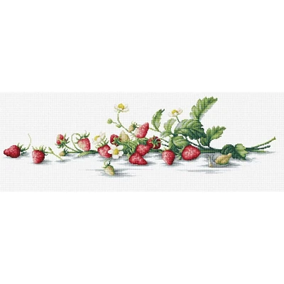 Luca-s Etude With Strawberries Counted Cross Stitch Kit