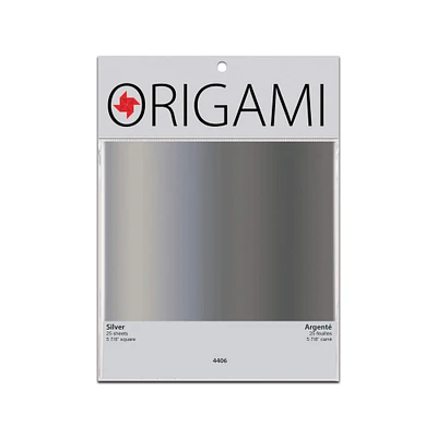 Yasutomo® Silver Metallic Origami Paper Pack