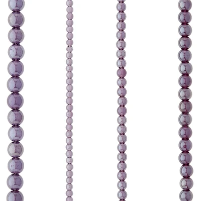 Purple Glass Round Beads by Bead Landing™