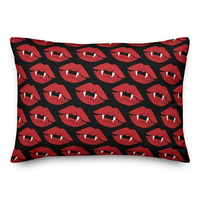 Vampire Lips Throw Pillow