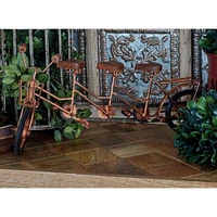 21" Pink Mango Wood Vintage Bicycle Sculpture