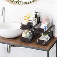 NEX™ 14" 2-Tier Under Sink Rack Organizer with Sliding Drawers