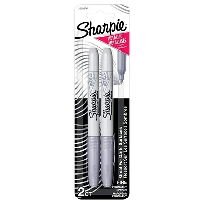12 Packs: 2 ct. (24 total) Sharpie® Metallic Fine Point Silver Permanent Markers