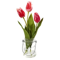 Tulip Artificial Arrangement in Jar (set of 2)