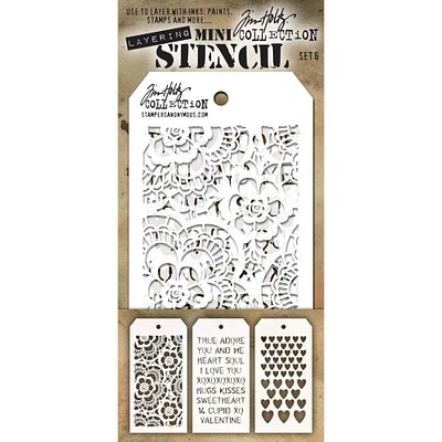 Stampers Anonymous Tim Holtz® Mini Layered Stencil Set #6