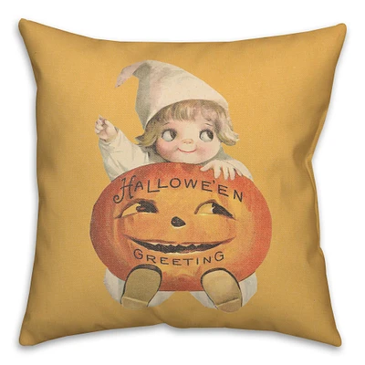 Halloween Pumpkin Child Throw Pillow