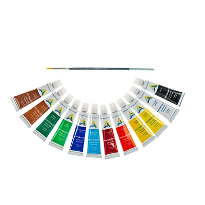 Art Alternatives Economy Watercolor 12-Color Paint Set, 12mL Tubes