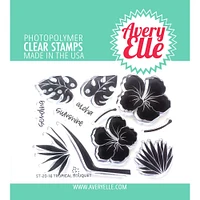 Avery Elle Tropical Bouquet Clear Stamp Set