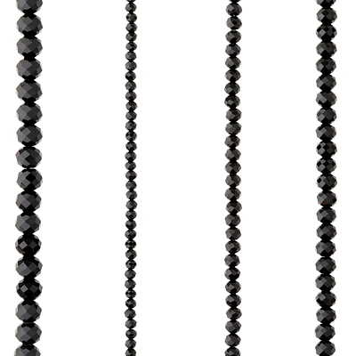 12 Packs: 4 ct. (48 total) Black Faceted Glass Round Beads by Bead Landing™