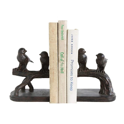 6'' Resin Birds on a Branch Bookends Set