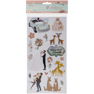 Stamperia Wedding Subjects Love Story Adhesive Chipboard