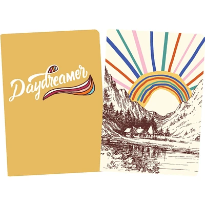 JAM Paper Daydreamer Lightweight Hardcover Notebook, 2ct.
