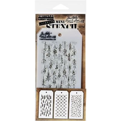 Stampers Anonymous Tim Holtz® No.50 Layered Stencil Set