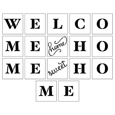 6 Pack: Welcome Home Stencils, 12" x 12" by Craft Smart®