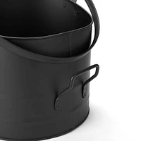 Mind Reader Large Fireplace Bucket with Handle