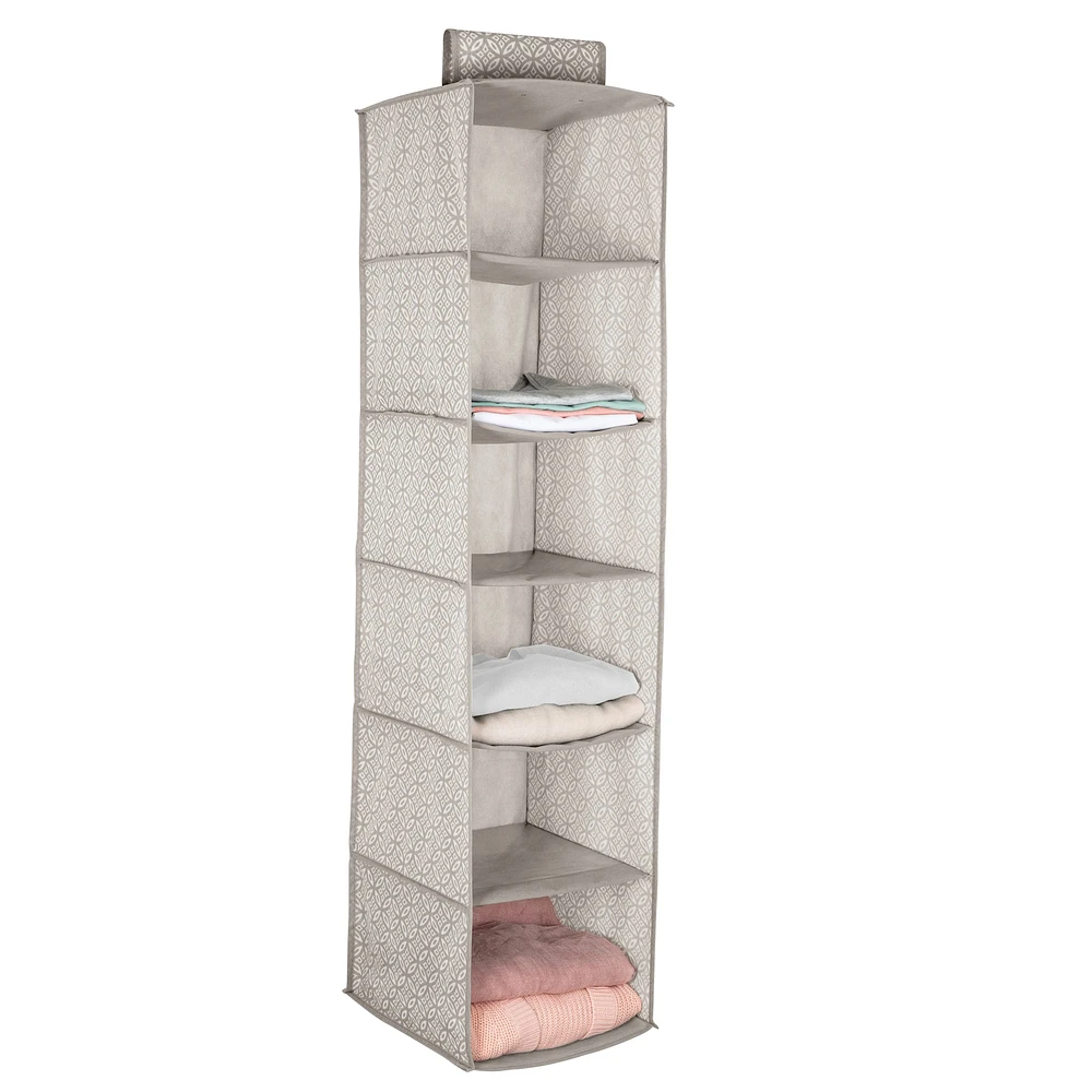 Simplify Gray 6-Shelf Boho Closet Organizer