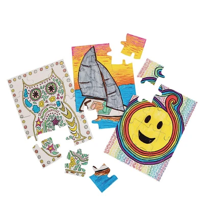 S&S® Worldwide Color-Me Blank Puzzle Set