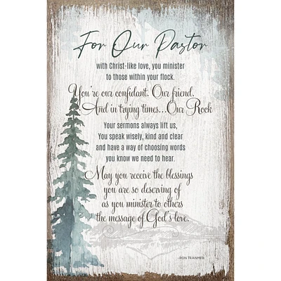 For Our Pastor Inspirational Wood Plaque