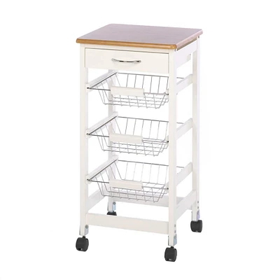 30" Kitchen Side Table Trolley