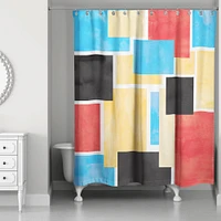 Colorful Primary Abstract II 71" x 74" Shower Curtain