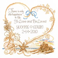 Imaginating Seaside Wedding Record Counted Cross Stitch Kit