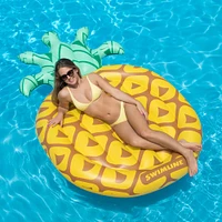 86" Inflatable Tropical Pineapple Swimming Pool Raft