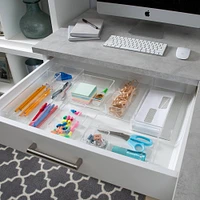 Simplify Small Rectangular Clear Drawer Organizer