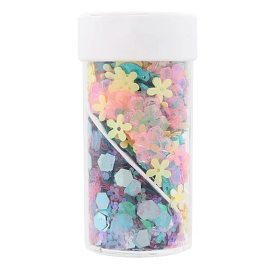 12 Pack: Bluebird Blossoms Shaped Glitter Swirl Jar by Creatology™