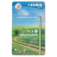 Lyra Graduate Colored Pencils in Metal Box, 2 Packs of 12