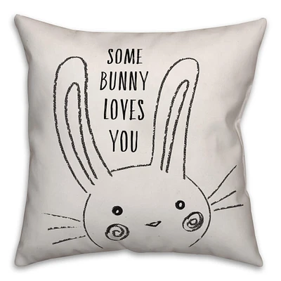 Some Bunny Loves You Throw Pillow