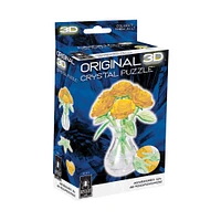 3D Crystal Puzzle - Roses in a Vase (Yellow): 46 Pcs