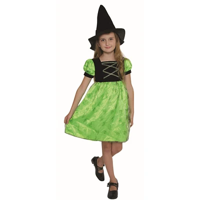 Small Black & Green Witch Girl's Costume