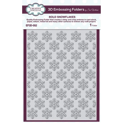 Creative Expressions Bold Snowflakes 3D Embossing Folder