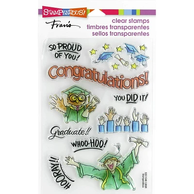 Stampendous® Fran's Grad Gift Clear Stamp Set