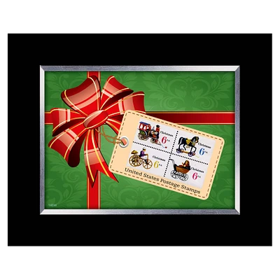 Christmas Toy United States Stamp Collection in Frame