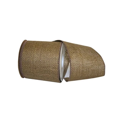 JAM Paper 4" x 10yd. Burlap Wired Ribbon