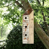 Glitzhome® Tall 3-Tier Distressed Wood Bird House