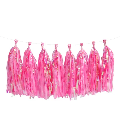 12 Pack: Pink Tissue Tassel Garland by Celebrate It™