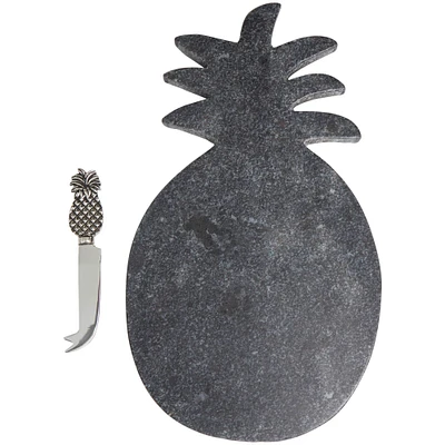 Black Marble Cutting Board & Cheese Knife Set