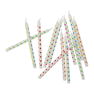 12 Packs: 12 ct. (144 total) Polka Dot Birthday Candles by Celebrate It™
