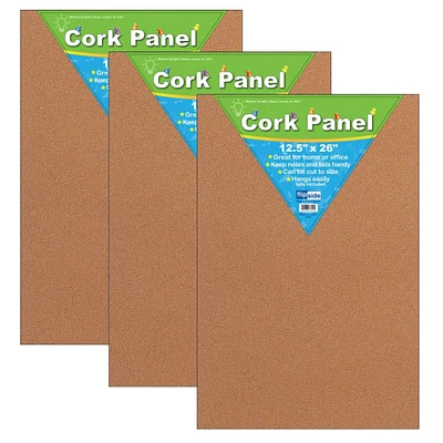 Flipside Products 12.5" x 26" Cork Panels, 3ct.