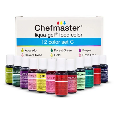 Chefmaster® Liqua-Gel® Food Coloring Kit, Set C