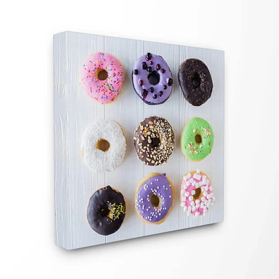 Stupell Industries Colorful Donut Grid Canvas Wall Art