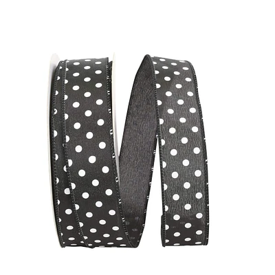 JAM Paper 1.5" Satin Striking Dots Wired Ribbon