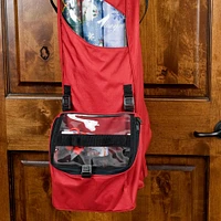 Santa's Bag Over The Door Hanging Wrapping Paper Storage Container