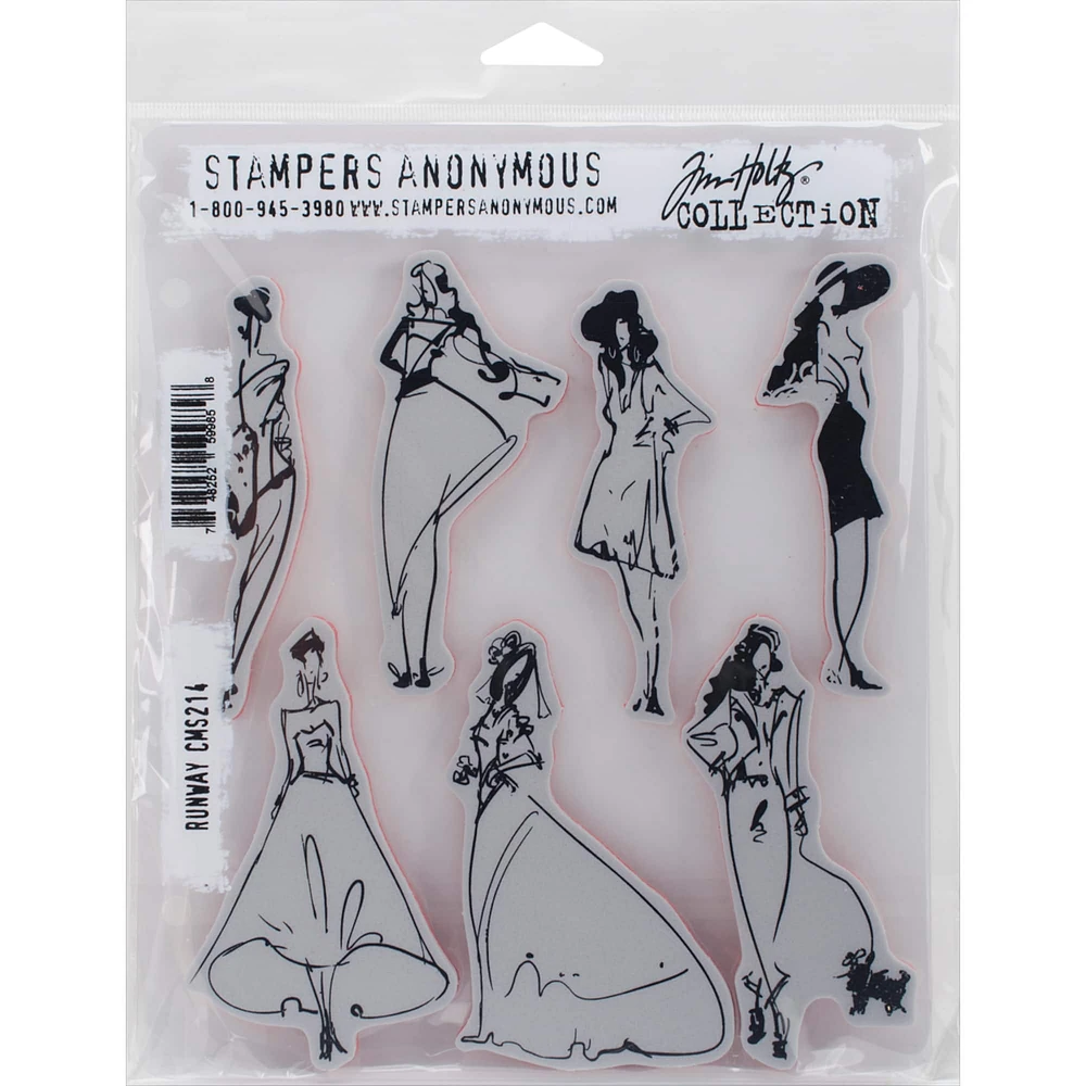 Stampers Anonymous Tim Holtz® Runway Cling Stamp Set