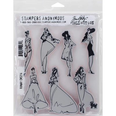 Stampers Anonymous Tim Holtz® Runway Cling Stamp Set