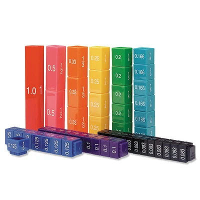 Learning Resources Fraction Tower Equivalency Cubes Set