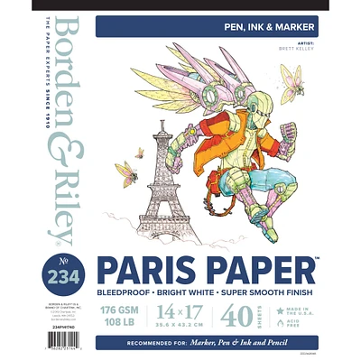 6 Pack: Borden & Riley® No.234 Bright White Paris Paper Pad