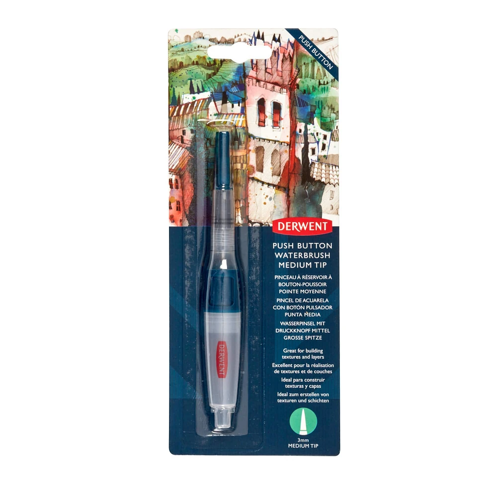 Derwent® Tip Push Button Waterbrush